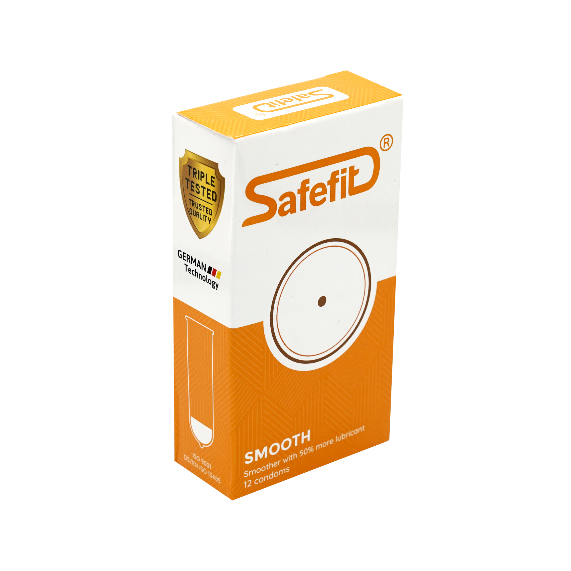 Bao cao su Safefit Smooth hộp 3 chiếc, 12 chiếc siêu mỏng nhiều gel bôi trơn