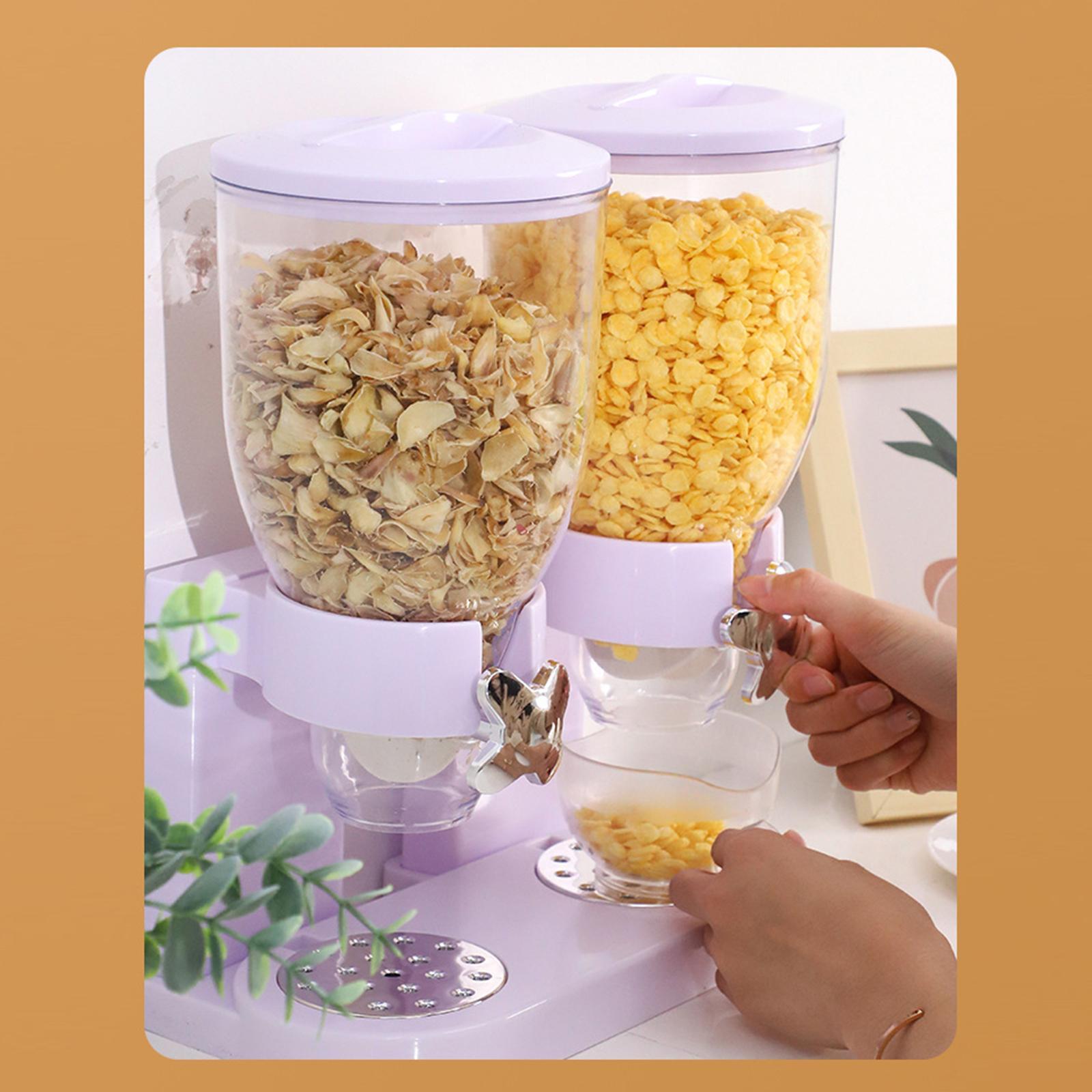 Cereal Dispenser Rice Bucket, Dry Food Dispenser, for Kitchen Breakfast Countertop Candy