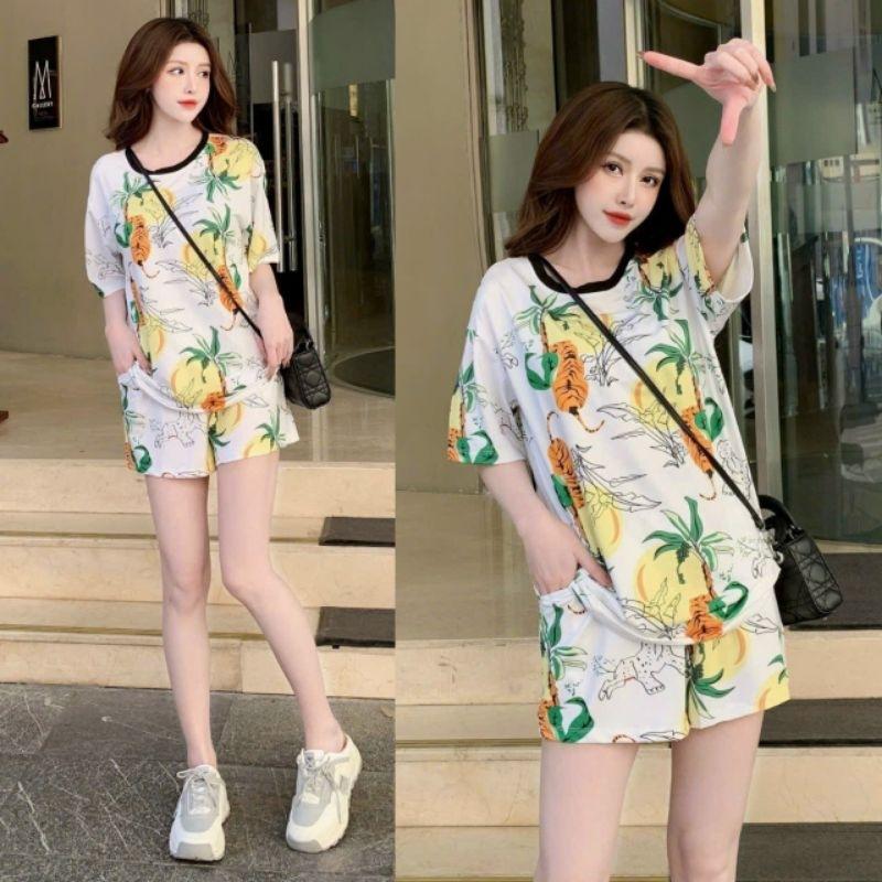 Bộ đùi nữ bigsize in họa tiết 3D mẫu mới đẹp, sét bộ đi chơi mùa hè, bộ đồ mặc nhà chất thun lạnh xịn bao mát