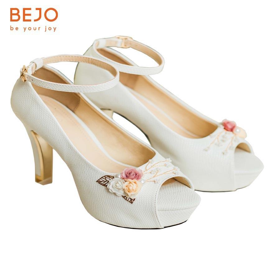 GIÀY CƯỚI - GIÀY CÔ DÂU BEJO H87 3 HOA, BABY - WEDDING SHOES