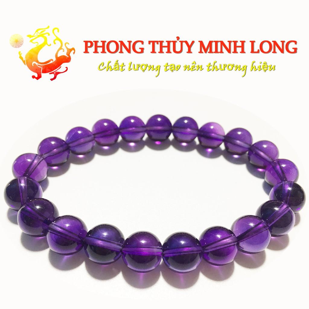 Vòng tay đá. Thach Anh Tím chất lượng 5A hợp người mệnh Hỏa và Thổ