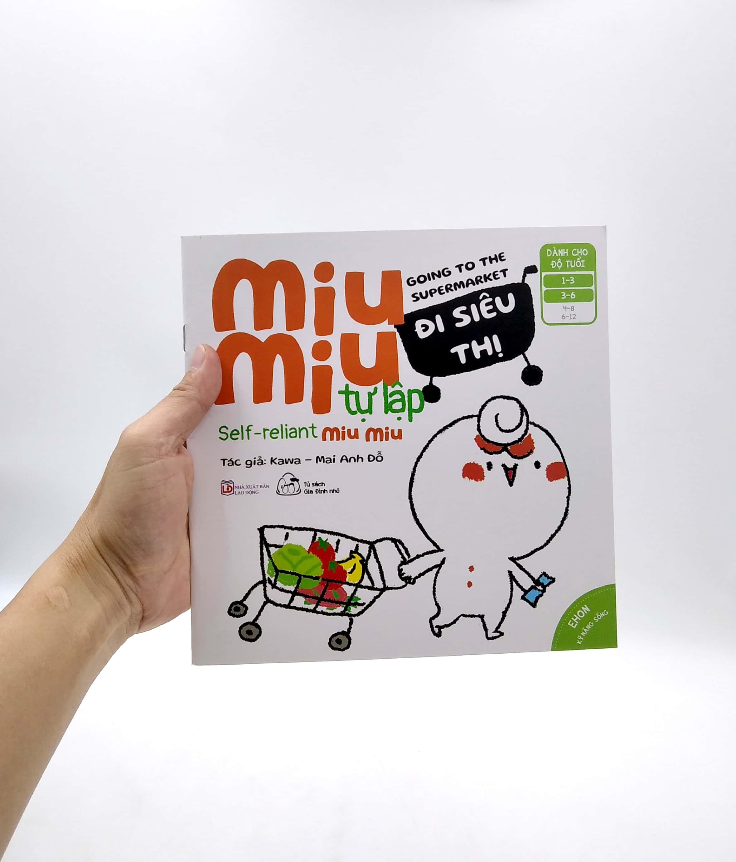 Sách Ehon Miu Miu Tự Lập Phần 2 Song Ngữ - Đi Siêu Thị