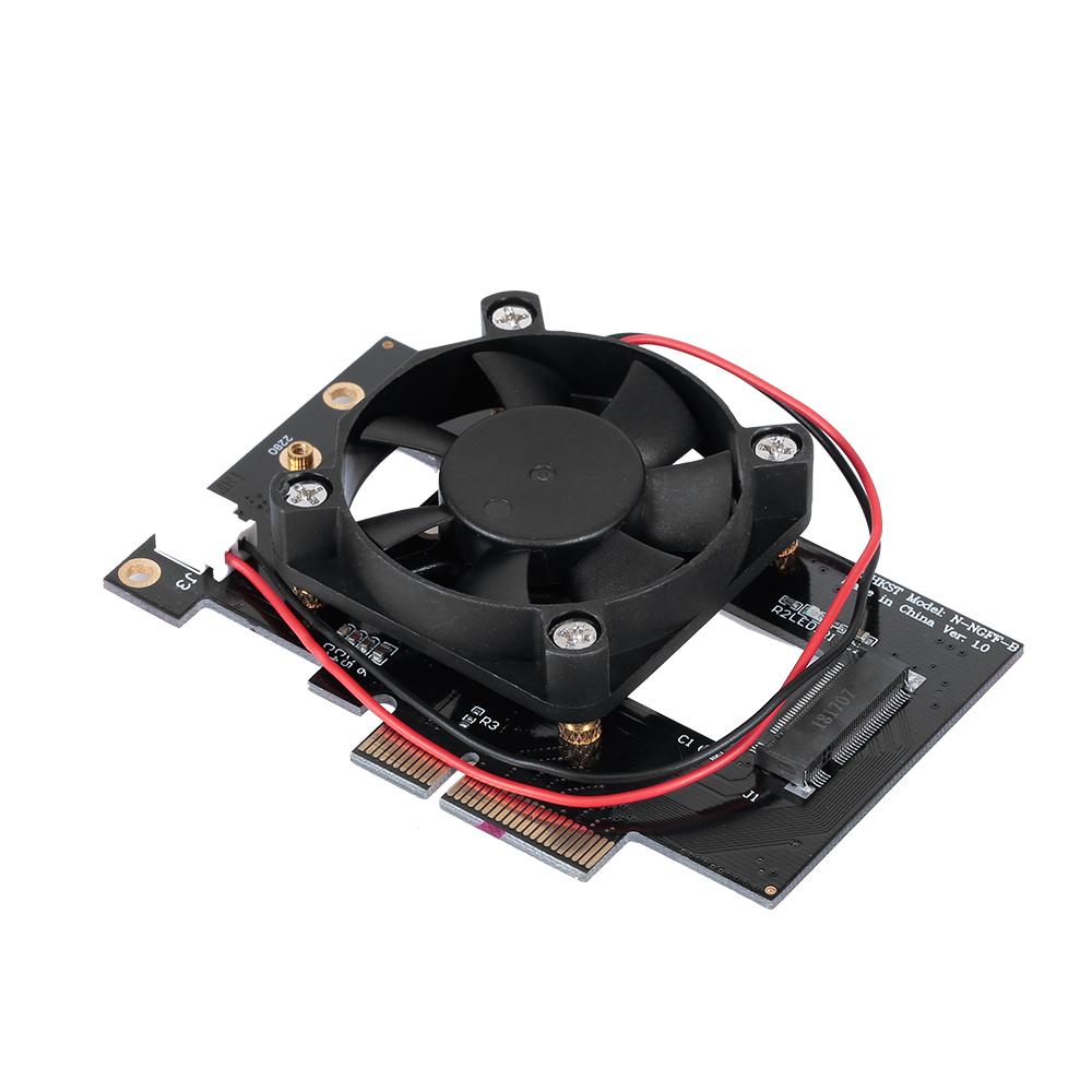 I bộ chuyển đổi thẻ mở rộng với quạt cho máy tính để bàn M.2 NVME NGFF sang PCI-E X4