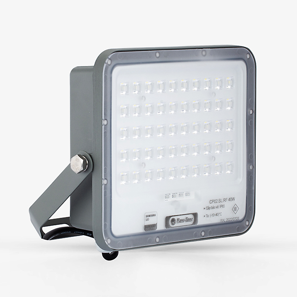 Đèn Rạng Đông chiếu pha năng lượng mặt trời 40W Model: CP01.SL.RF V2 40W