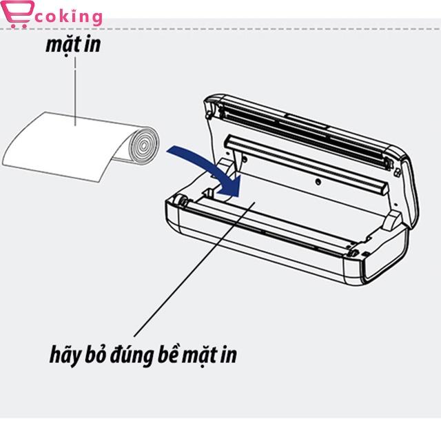 Giấy in A5 ECOKING dành cho tất cả dòng máy in nhiệt A4-A5 dày mềm mịn tự động duỗi thẳng 1 cuộn 100 tờ định lượng giấy 70 gsm quy cách 210 x 148 mm giấy lưu mực 10 năm không phai không hư mục bảo quản tốt