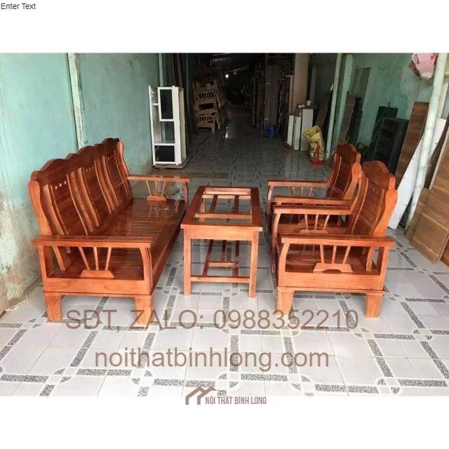 Bộ bàn ghế gỗ xoan phòng khách giá thật