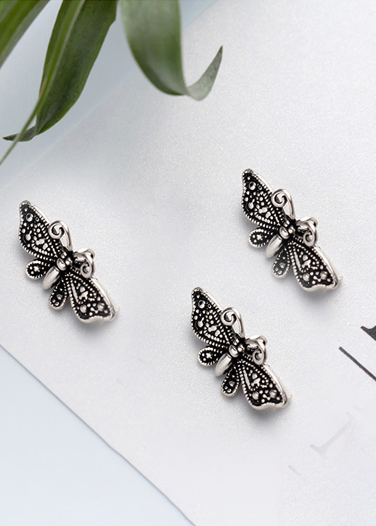 Combo 3 cái charm bạc bươm bướm treo - Ngọc Quý Gemstones
