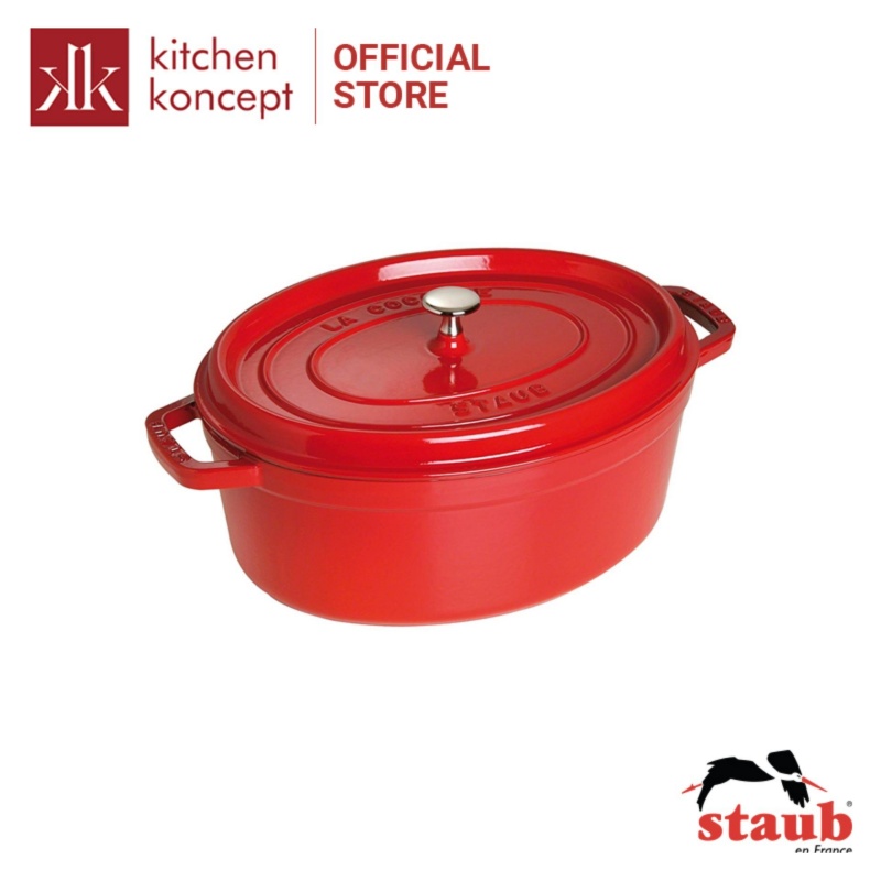 Nồi Oval Staub 11cm – Màu Đỏ Cherry