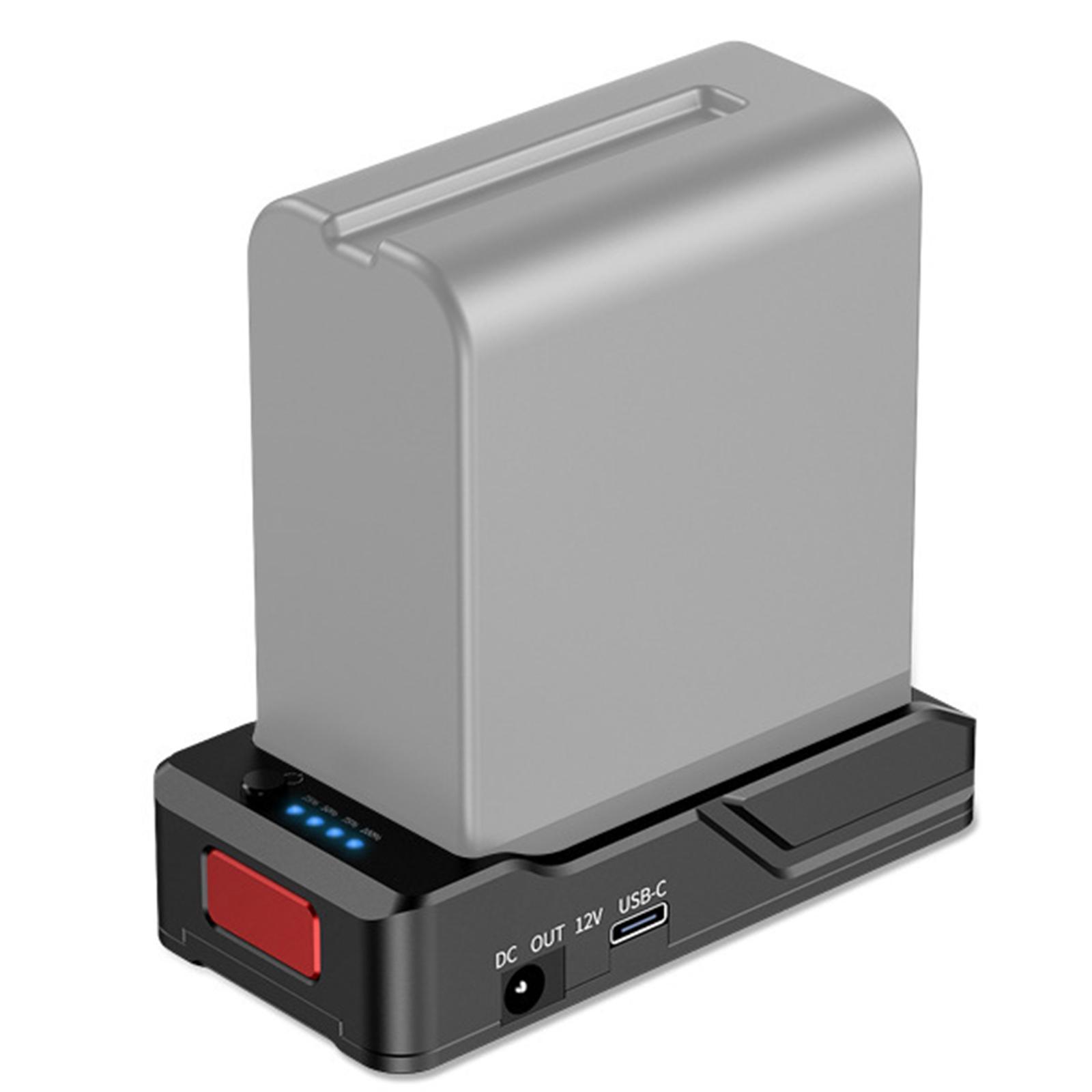 Metal NP F Battery Adapter Plate LED Battery Indicator Power Adapter Support