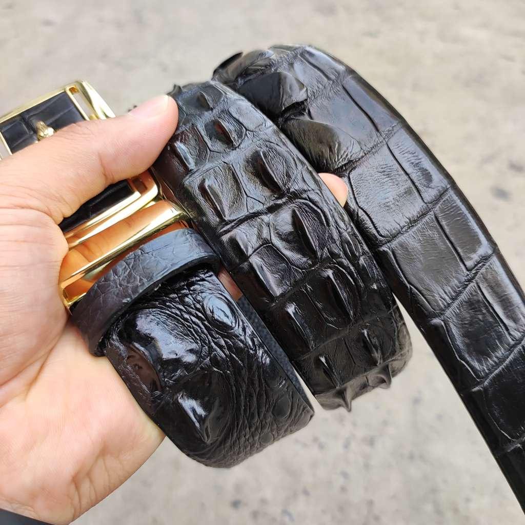 Dây thắt lưng da Cá sấu liền 4cm - Bản lớn phù hợp vòng eo bự!