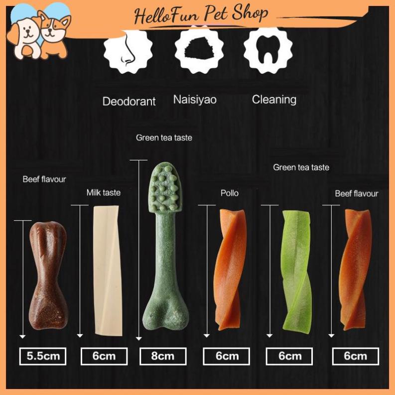 Xương gặm làm sạch răng cho chó Hello Joy gói 800gr