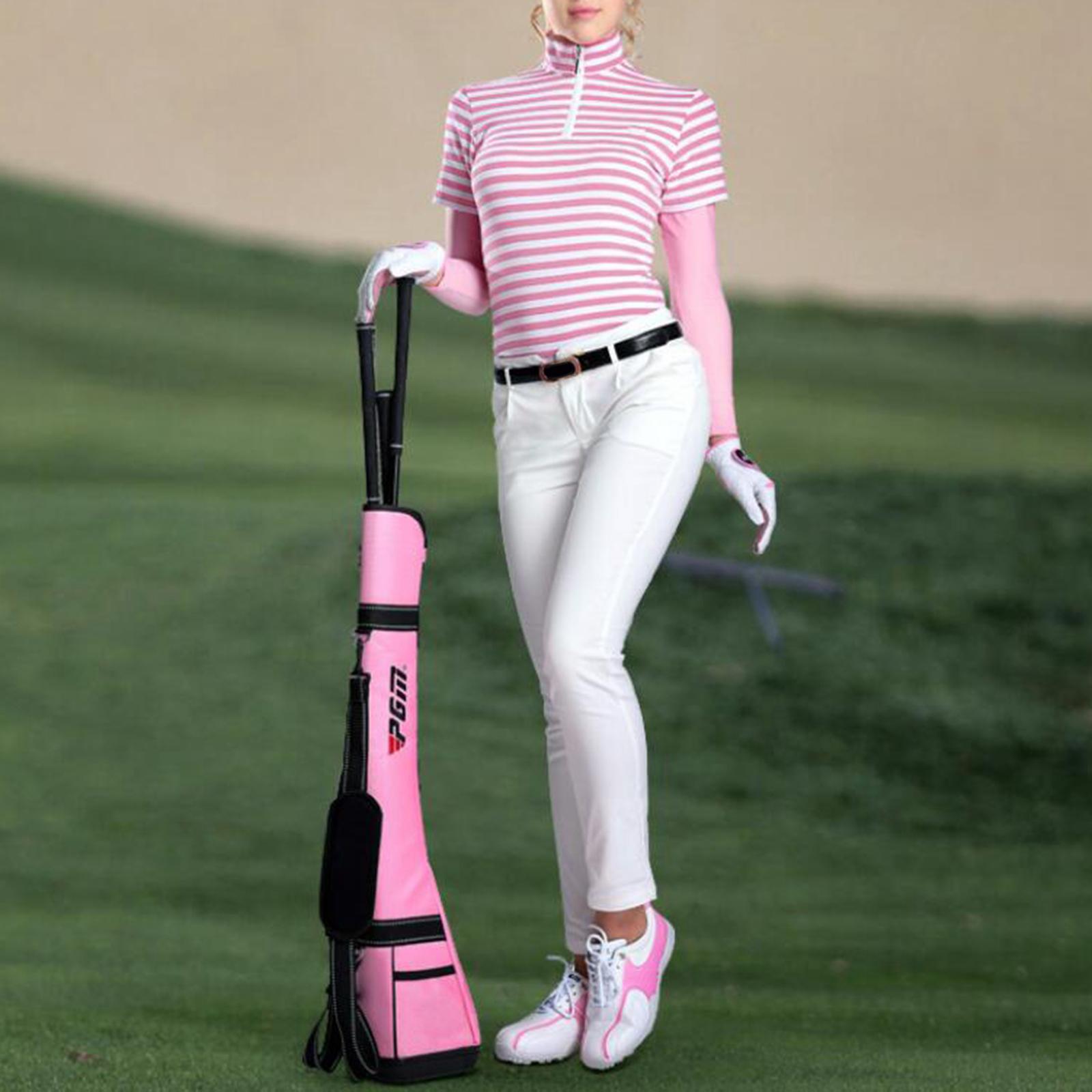 Professional Golf Sunday Bag with Side Mesh Pockets & Adjustable Sling Strap Golf Carry Bag for Golf Course, Travel, Driving Range