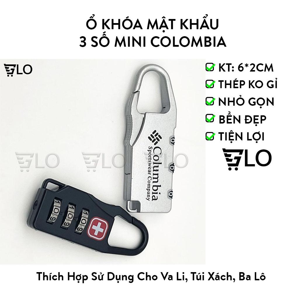 Ổ Khóa Mật Khẩu 3 Số Mini Du Lịch Colombia