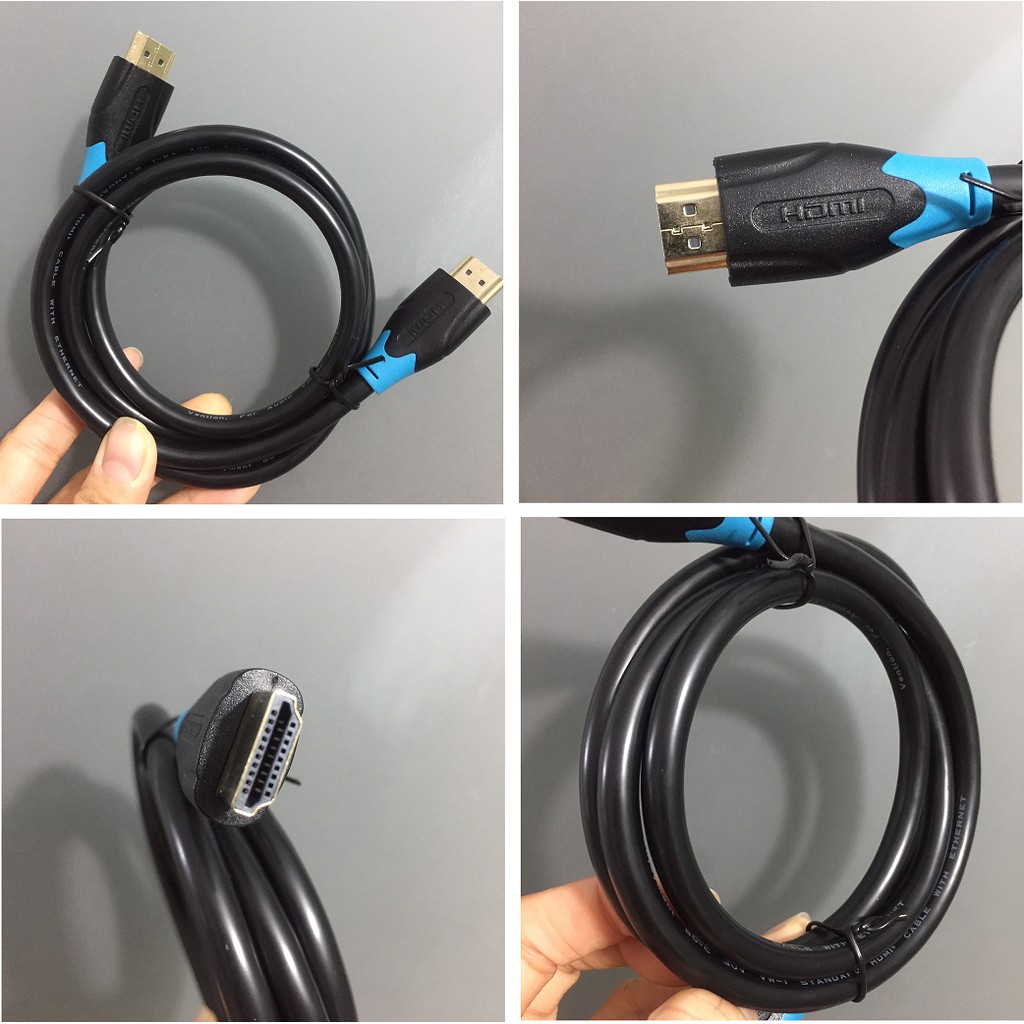 Cáp hai đầu HDMI 2.0 dây nhựa tròn Vention AACBI - Hàng chính hãng