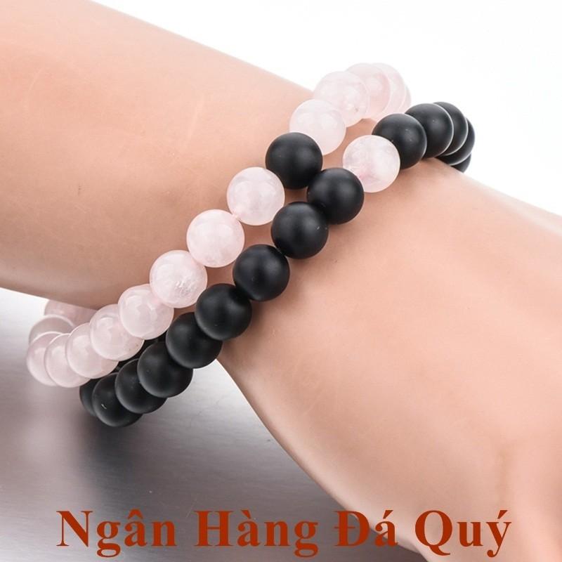 Bộ Vòng Thạch Anh Hồng Mix Onyx Tự Nhiên