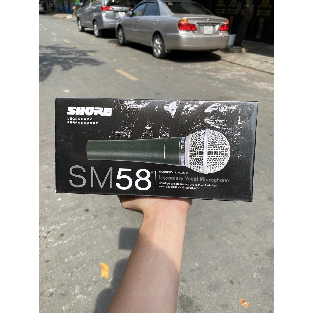 Micro có dây Shure SM58 - Thiết kế bắt mắt, sang trọng - Chất âm dày, trầm ấm - Bắt âm nhạy, chống hú cao cấp