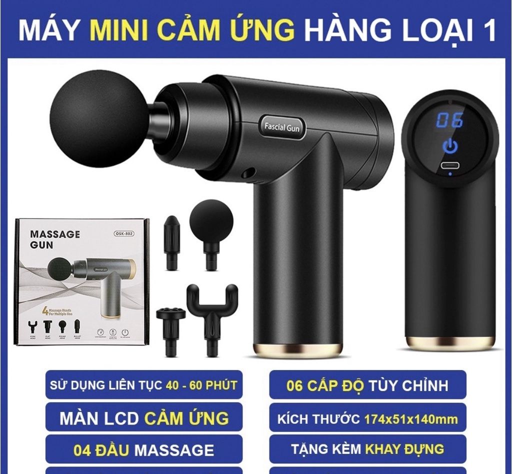 SÚNG MASSAGE GUN OSK-802 LÕI ĐỒNG