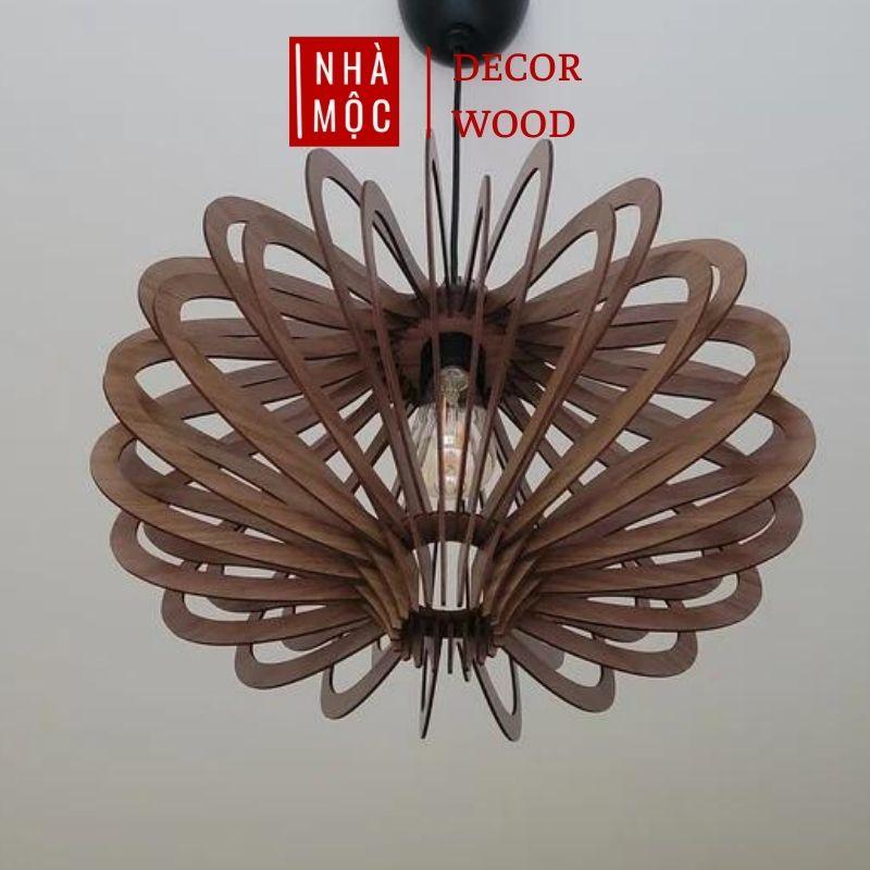 Đèn gỗ thả trần trang trí mẫu TT74
