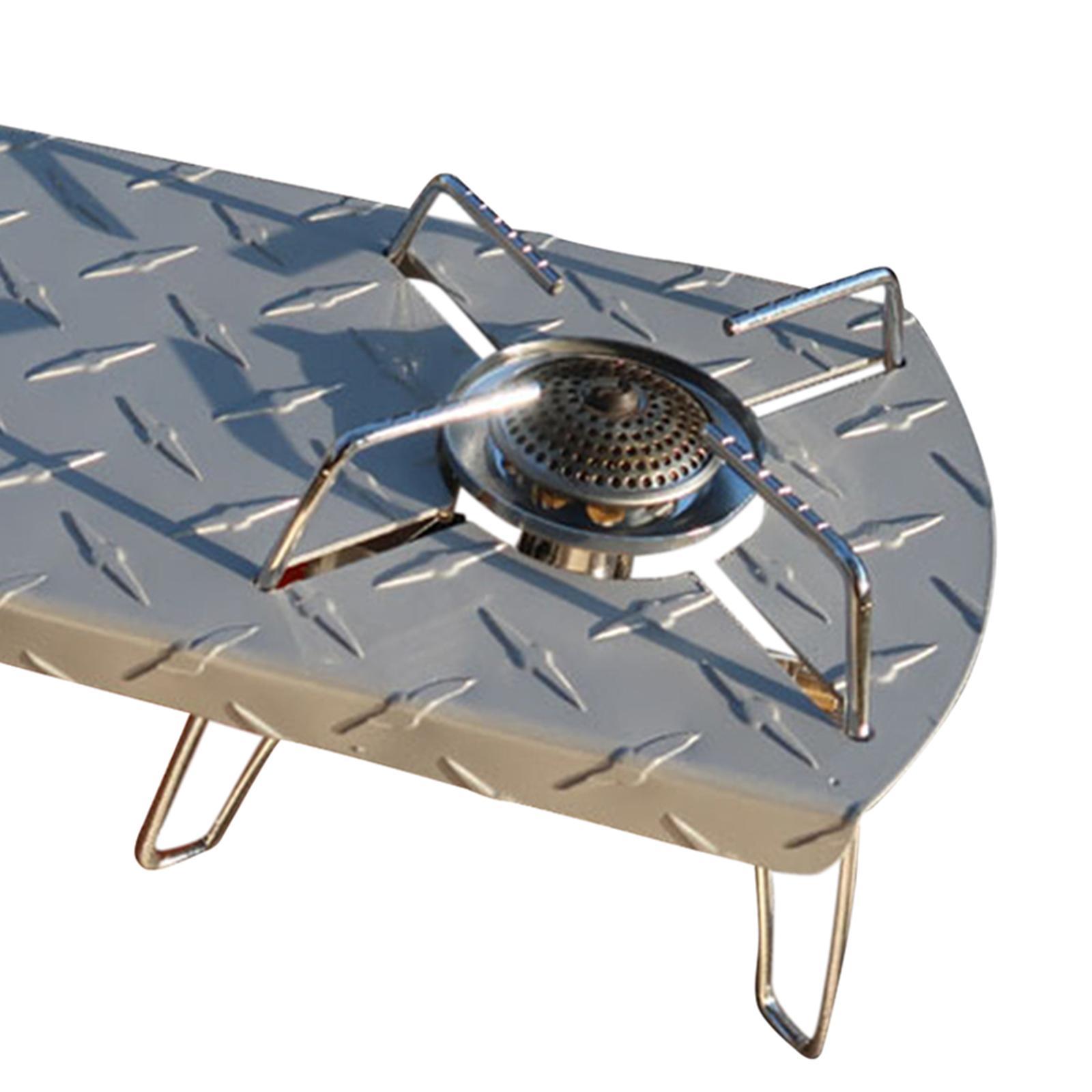 Portable Camping Table, Aluminum Alloy Folding Split Gas Stove Stand Holder Desk with Storage Bag for Picnic, Beach Dining &amp; Cooking, Easy to Clean