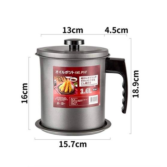 Bình đựng dầu bảo vệ sức khoẻ 1.6L Thép