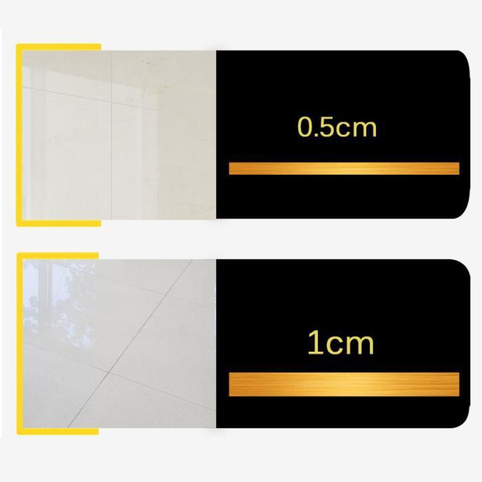 Cuộn chỉ dán viền gạch 50m, trang trí vách tường, nội thất gạch ốp lát không thấm nước, bụi bẩn màu vàng.