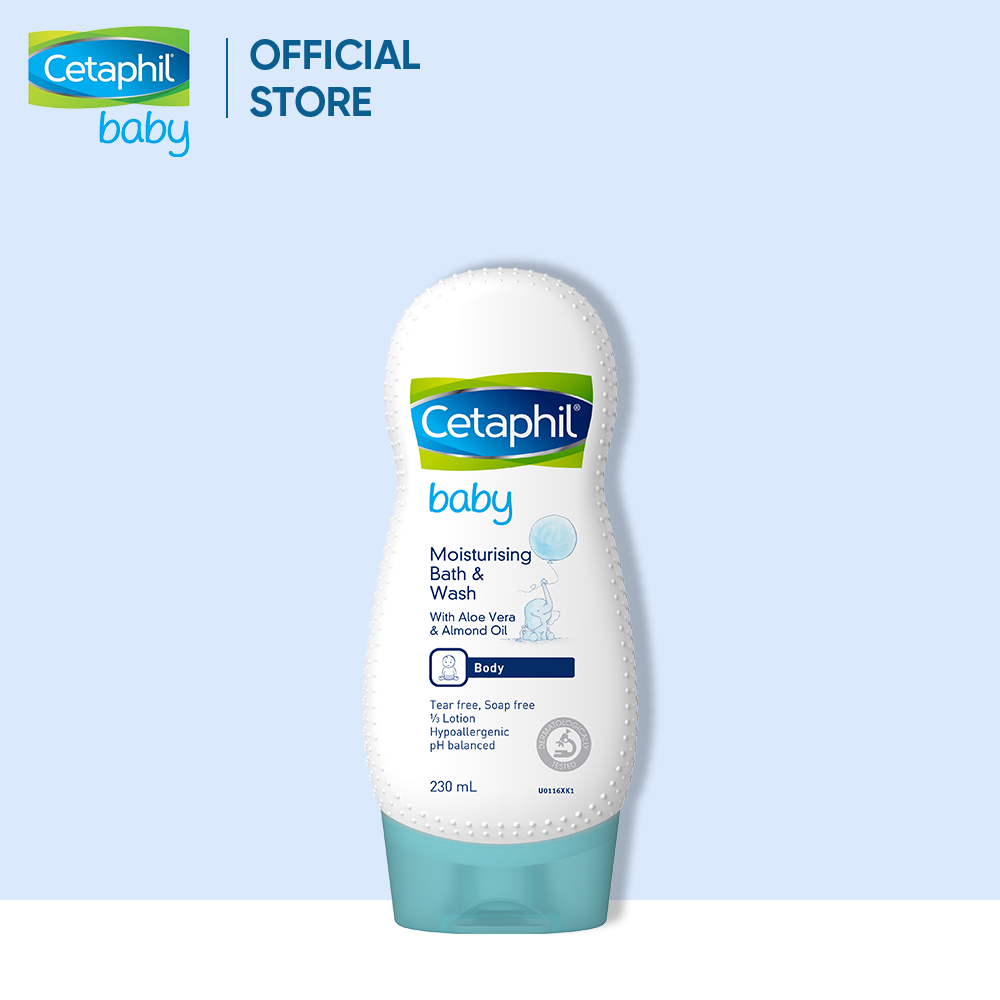 Sữa tắm dưỡng ẩm dịu lành cho bé Cetaphil Baby Moisturizing Bath &amp; Wash 230ml