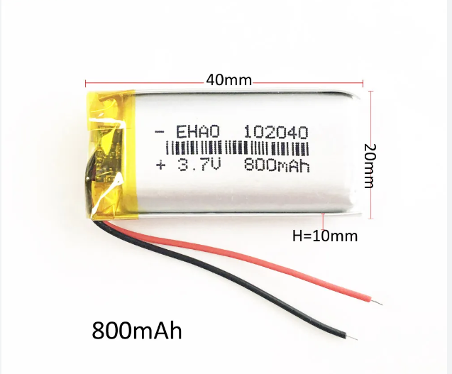 Pin Sạc Lithium Polymer 1s 3.7V 800mah 102040 Cho tai nghe,loa Mp3 MP4 MP5 GPS PSP Bluetooth