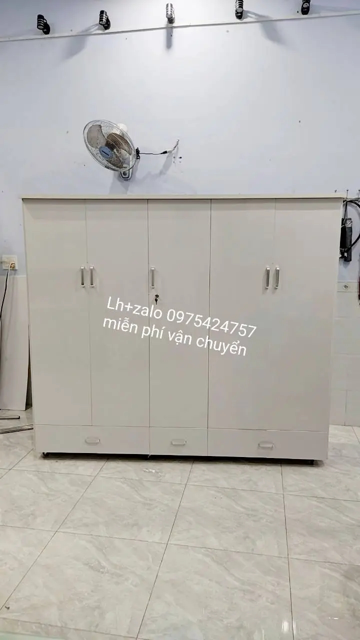 Tủ nhựa đài loan 5 cánh màu gỗ