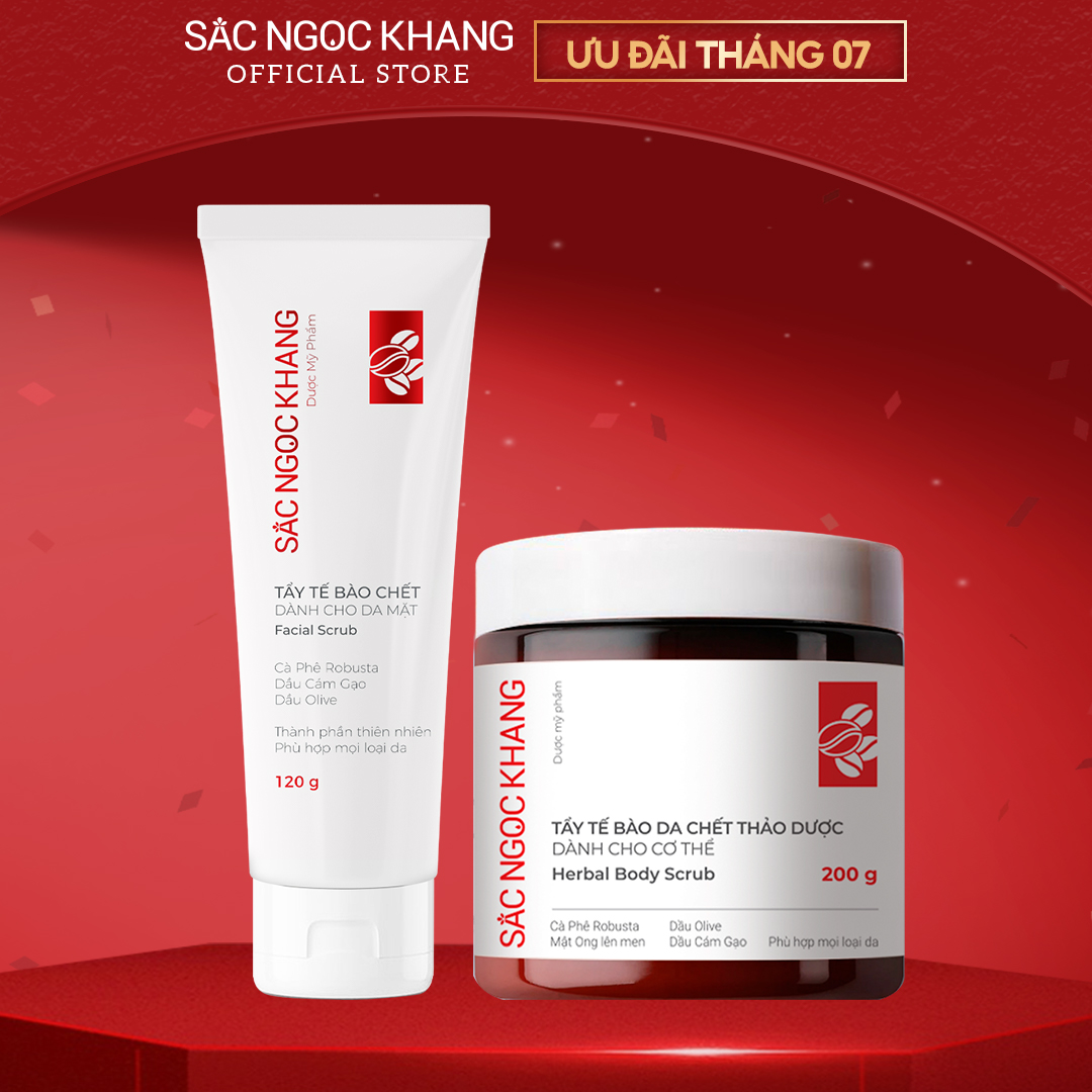 Combo Tẩy Tế Bào Chết Da Mặt 120g và Body 200g