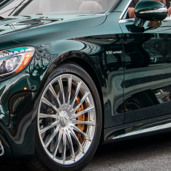 Logo chụp mâm, ốp lazang bánh xe ô tô Maybach ZGS-006 - Chất liệu hợp kim nhôm cao cấp