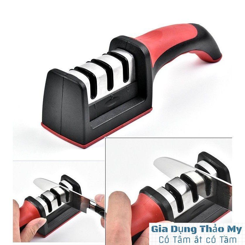 Dụng cụ mài dao, kéo cầm tay 3 rãnh