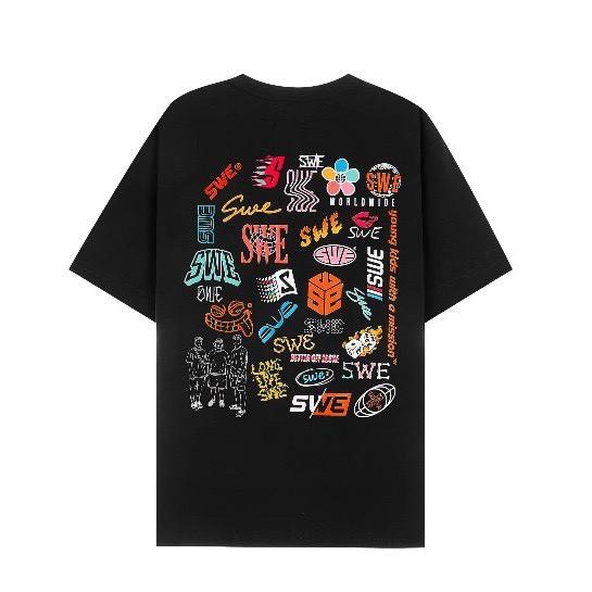 Áo thun tay lỡ SWE from rộng Unisex Nam Nữ phong cacsg Ulzzang cá tính năng động