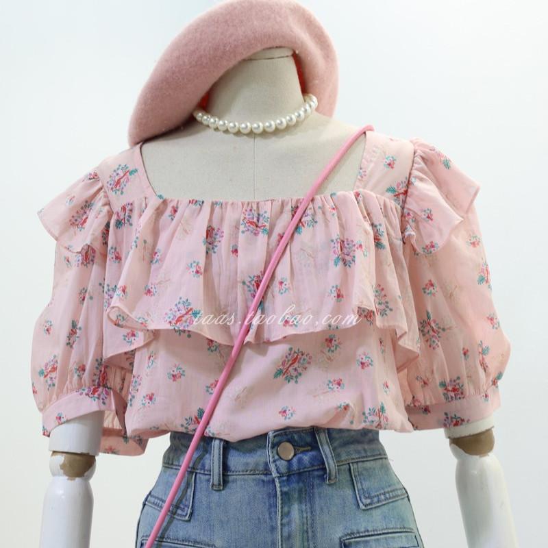 TOBE1SHOP Áo sơ mi nữ mùa hè 2023 Áo sơ mi búp bê cổ vuông