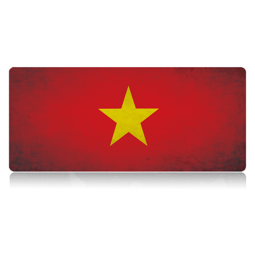Tấm Lót Chuột Cờ Việt Nam Vô Địch Bo Viền Hàng Tốt 90cm x 40cm x 0,2cm - Hàng nhập khẩu
