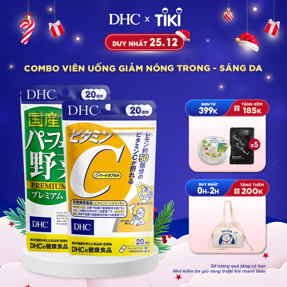 Combo Viên uống DHC Giảm Nóng Trong - Sáng Da