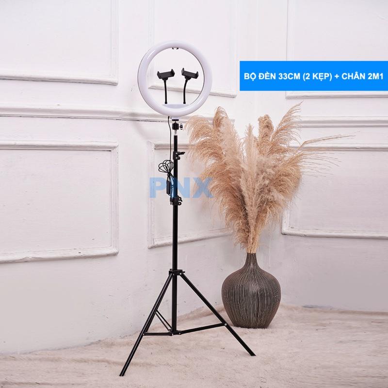 Đèn Livestream 33cm kèm Chân đỡ đèn bằng sắt dài 2m1 nhập khẩu mới 100% xuất VAT công ty