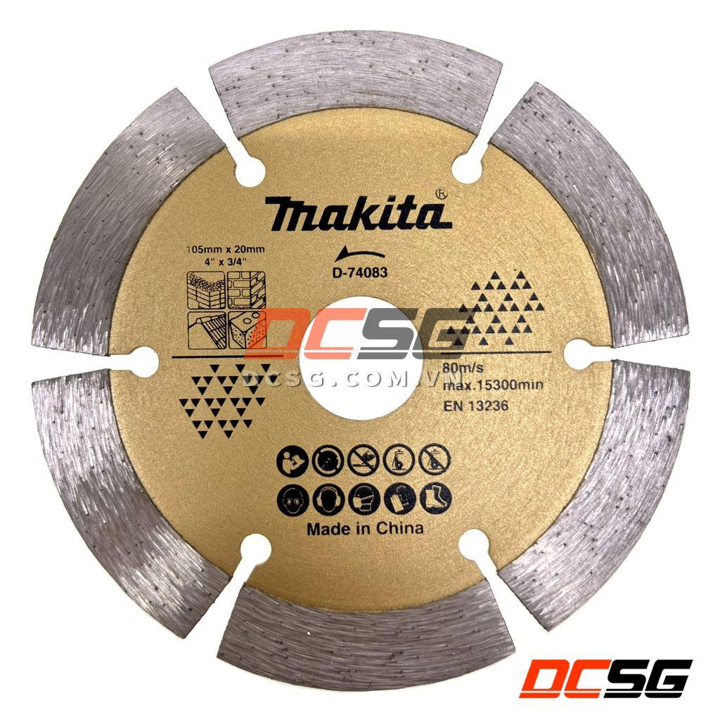 Đĩa cắt kim cương cho bê tông/ tường gạch 105x20/16mm Makita D-74083 | DCSG