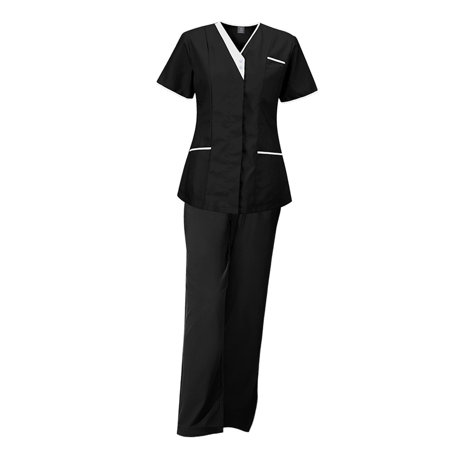 Nursing Uniforms Women Scrubs Sets for Beauty Salon Cosmetology Pet Grooming