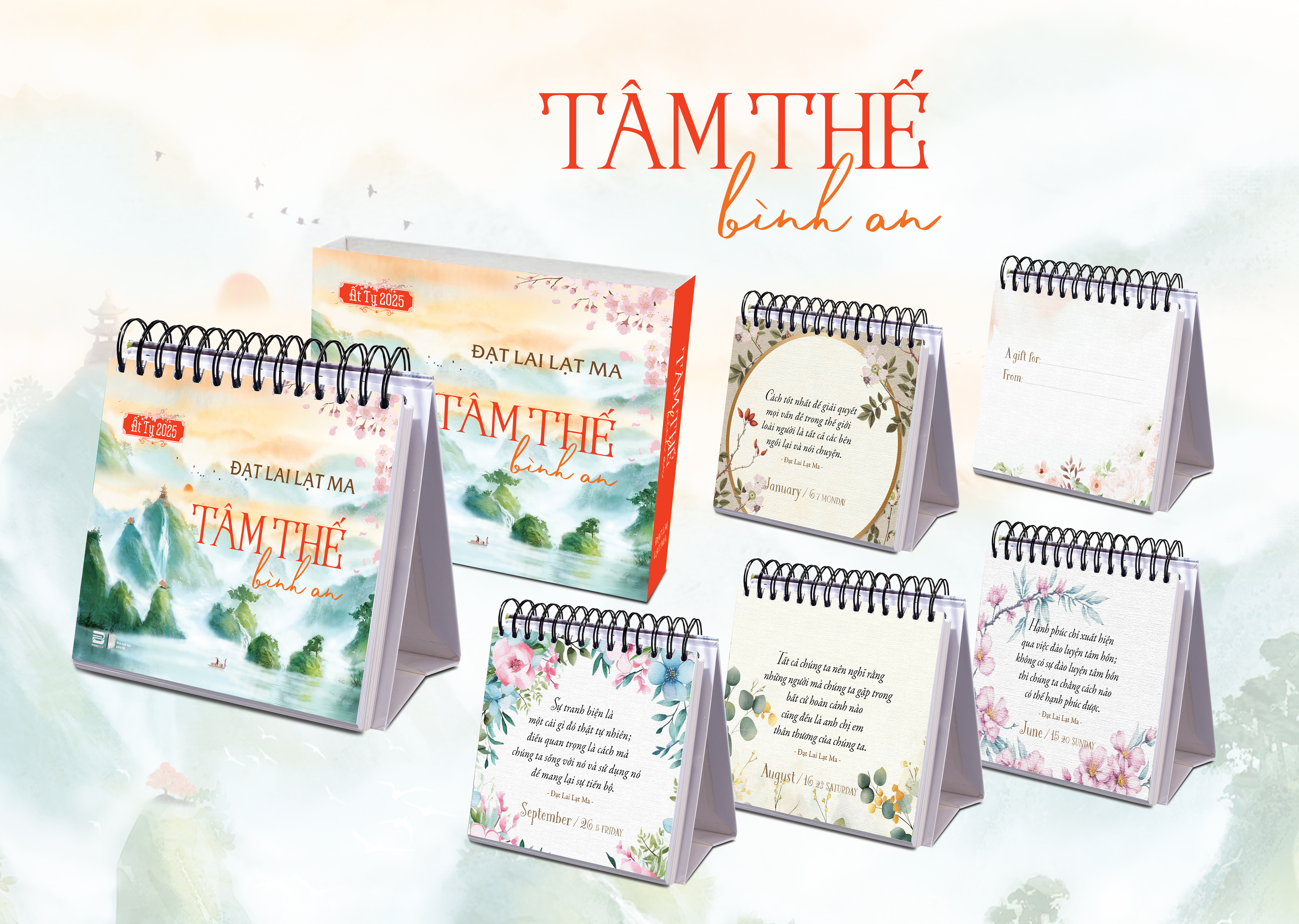 Combo Lịch Bàn Ất Tỵ 2025 - 365 Ngày Hạnh Phúc Tròn Đầy &amp; Tâm Thế Bình An
