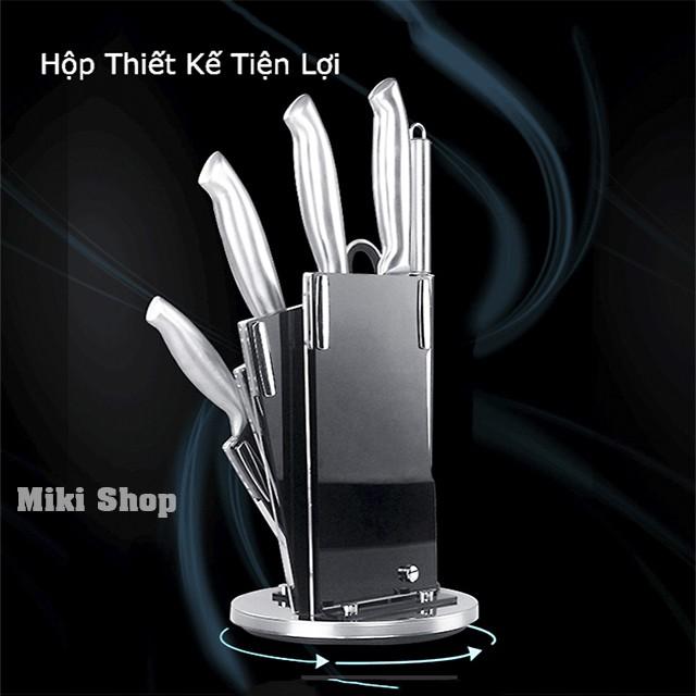 Bộ Dao Nhật 6 Món Inox Nguyên Khối Sắt Bén Tiện Dụng,Cán Cầm Chắc Chắn