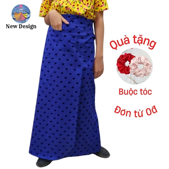 Váy Chống Nắng Xẻ Tà Cao Cấp New Design Chống Tia UV Chất Vải KaKi Cotton Mềm, Thoáng mát (Freesize 40-75 kg)   VCN001