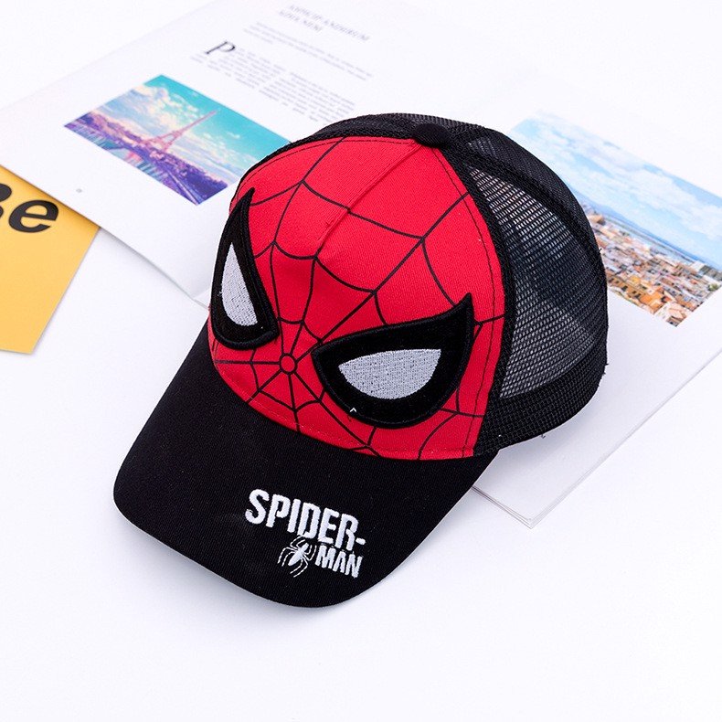 Mũ siêu nhân nhện cho bé trai TrueKids, nón thêu siêu nhân nhện cho bé 2 - 8 tuổi