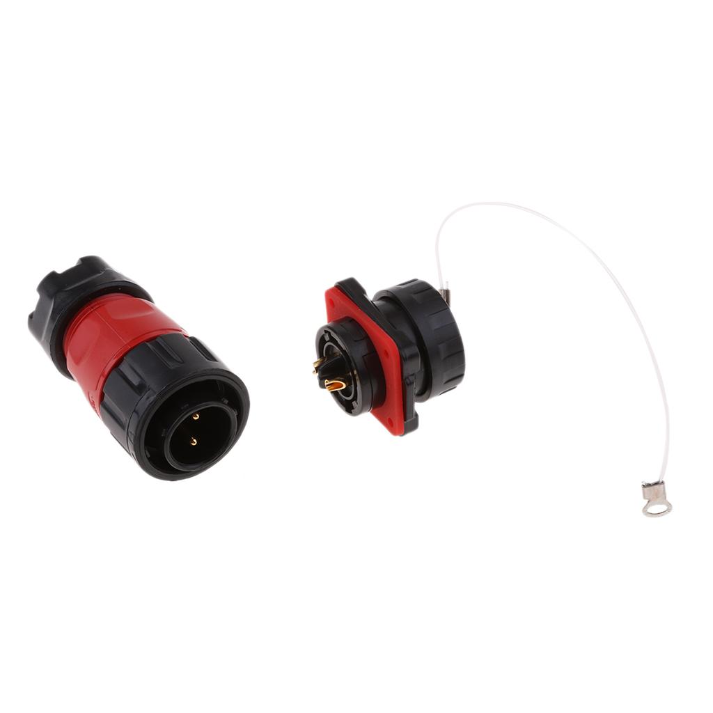 2 Pin Power Connector Male Plug & Female Socket Waterproof Outdoor IP67