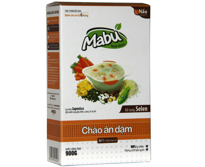 Cháo ăn dặm Mabu số 1 hạt vỡ (900g)