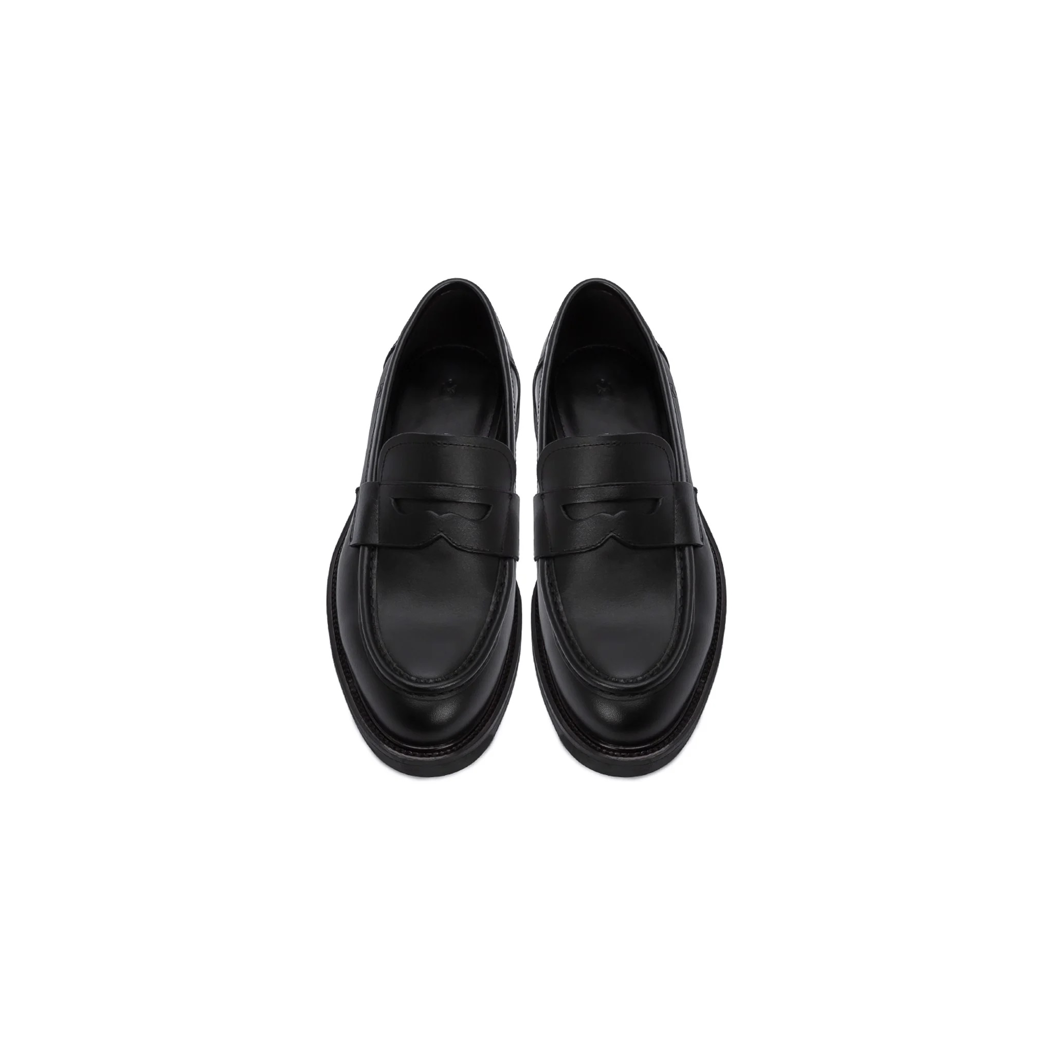 Giày Nam Loafer Penny Black Thời Trang Cao Cấp Tăng Chiều Cao 4cm