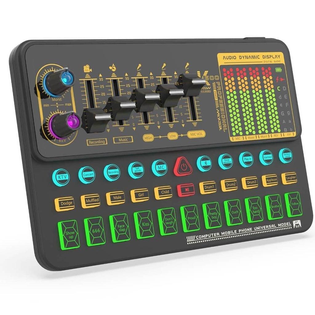Combo thu âm livestream idol cctalk bigo tiktok karaoke Sound Card K500 Và Micro AT100 cao cấp hay như phòng thu bh 12t