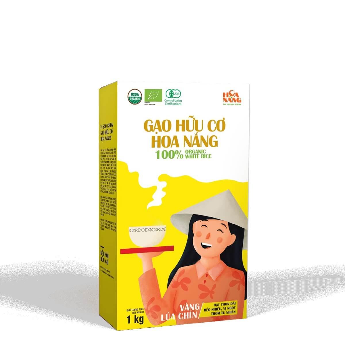 Gạo Hữu Cơ Hoa Nắng Vàng Lúa Chín - Hộp 1kg