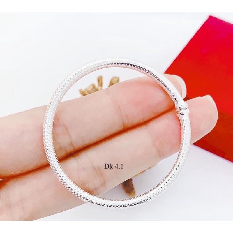 Lắc tay bạc cho bé ,vòng tay hình vân xinh xắn, Bạc Ta ,giá rẻ đủ sezi -Bạc npj