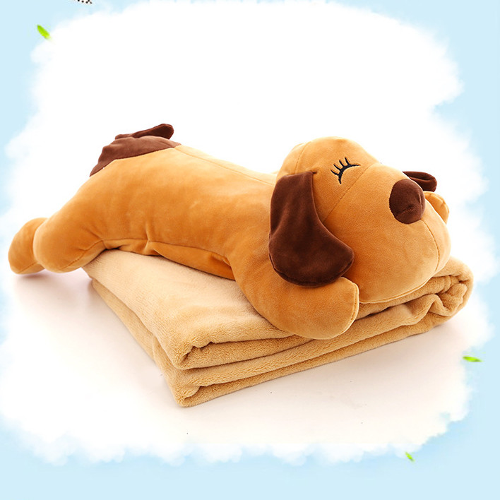 BỘ CHĂN GỐI VĂN PHÒNG 3in1 HÌNH CÚN CUTE