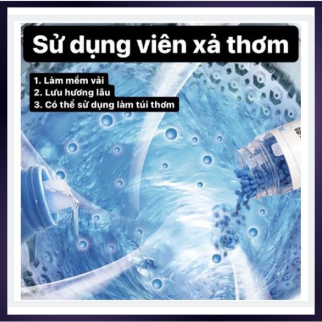 Combo 4 lọ Hạt xả thơm quần áo, viên xả thơm quần áo thơm cực lâu, lưu hướng và làm mềm vải